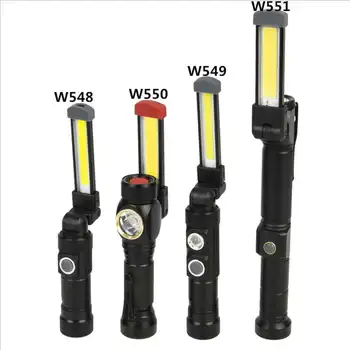 

5 Mode Portable COB Flashlight Torch USB Rechargeable LED Work Light Magnetic COB Lanterna Hanging Hook Lamp For Outdoor Camping