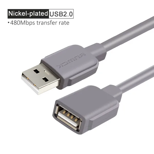 Anmck USB Удлинительный Кабель USB 3,0 кабель для Smart tv PS4 Xbox One SSD USB3.0 2,0 для удлинителя передачи данных Шнур 2 м 3 м 5 м - Цвет: USB 2.0 Cable