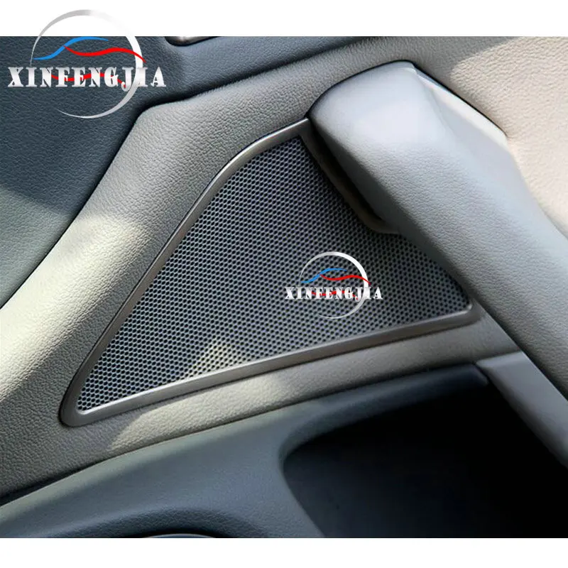 Для Audi A6 C7 12-17 2x нержавеющая передняя дверь динамик рамка-декоратор крышка отделка