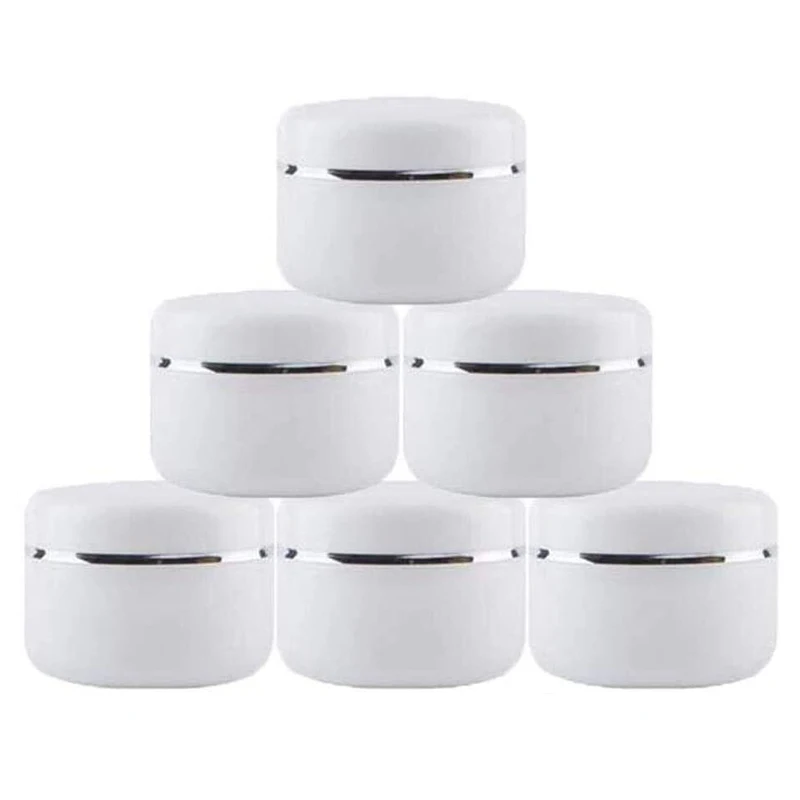 

10Pcs 10g/20g/30g/50g/100g/250g Travel Face Cream Lotion Cosmetic Container Plastic Empty Makeup Jar Pot Refillable Bottles