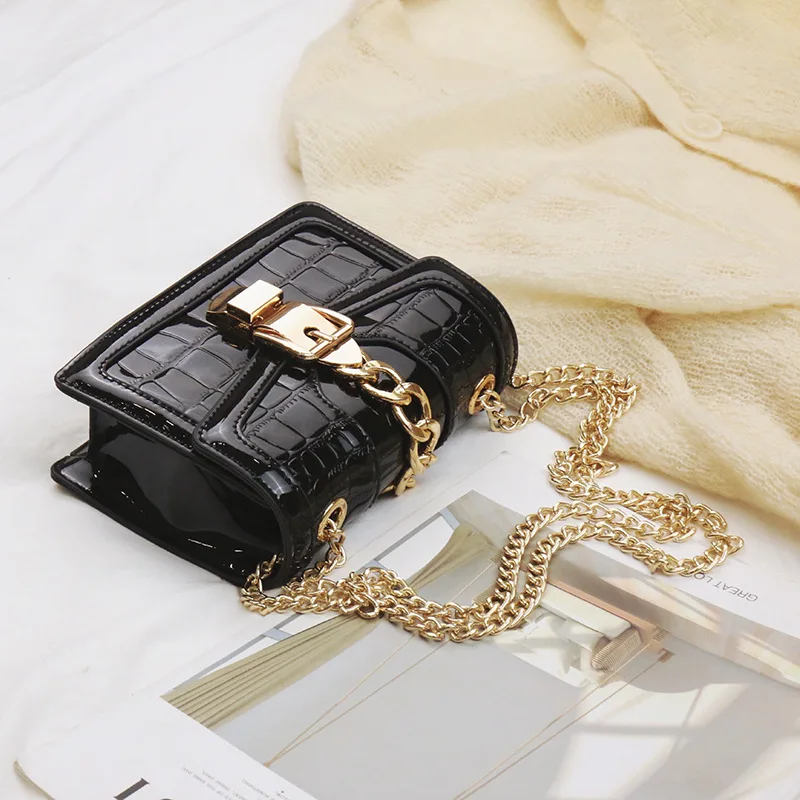 

Female shoulder bags newest women handbags ladies messenger bags Alligator Crocodile Pattern Top Handle Bags Chain Crossbody Bag