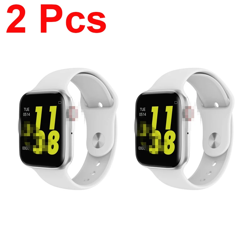 2Pcs White Смарт-часы IWO 8 plus фитнес-трекер Relogio Inteligente монитор сердечного ритма наручные часы Bracelect для IOS Android PK IWO6 5 - Цвет: 2Pcs White