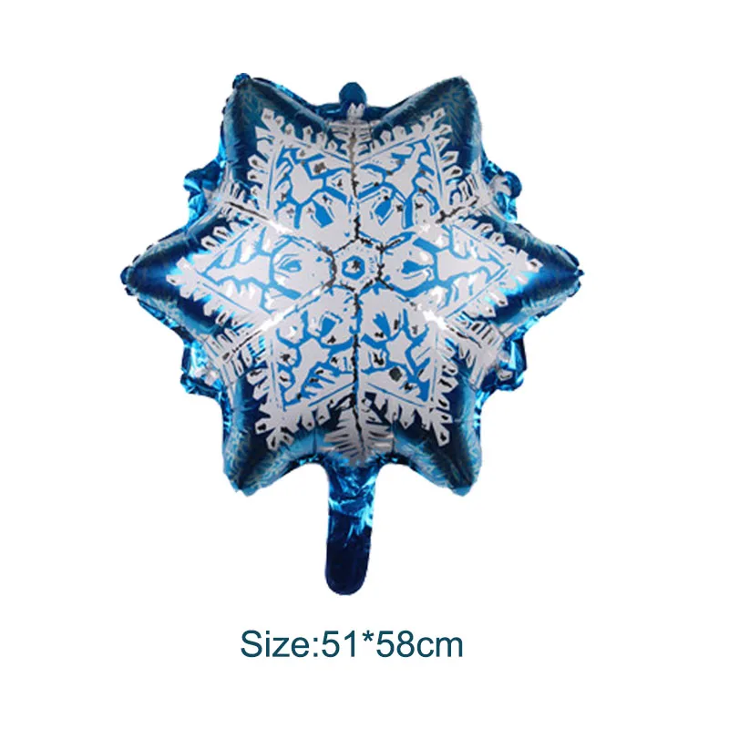 Воздушные шары из фольги на Рождество, замороженные снежинки, надувные воздушные шары на день рождения, Счастливого Рождества, Декор, вечерние товары на год - Цвет: Same as picture