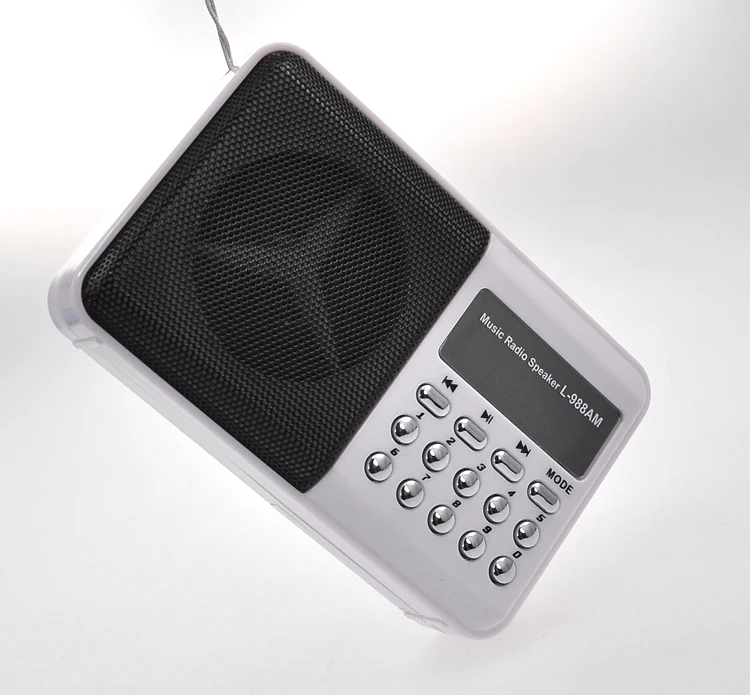 Prunus L-988 мини портативное радио USB Перезаряжаемый FM/AM радиоприемник Ручной цифровой TF карта/USB флеш-накопитель MP3 play радиоприемники
