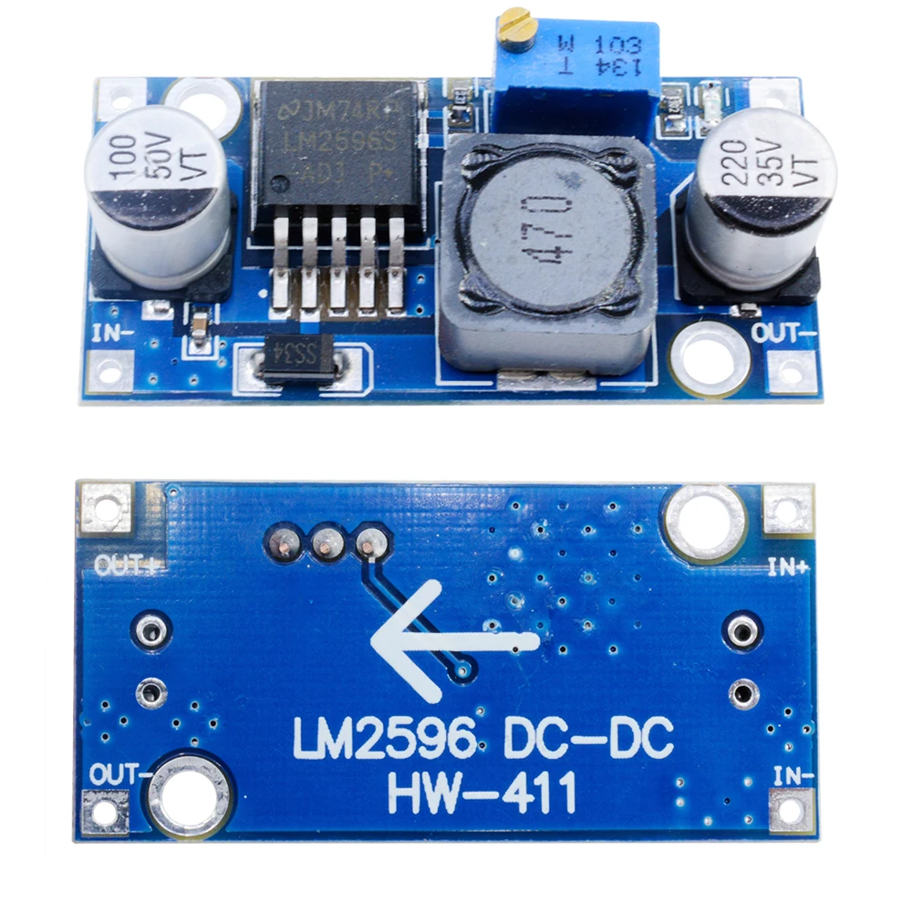 DC 24V 12V 3.3V LM2596 벅 컨버터 DC-DC 3.2V-35V  1.25V-35V 가변 스텝다운 전원 공급 장치 모듈 전압 조정기