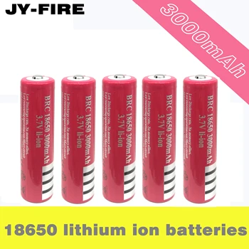 

JY-FIRE BRC18650 Lithium Battery 3.7V 3000mAh Li-ion Rechargeable battery Applicable flashlight instrument elect