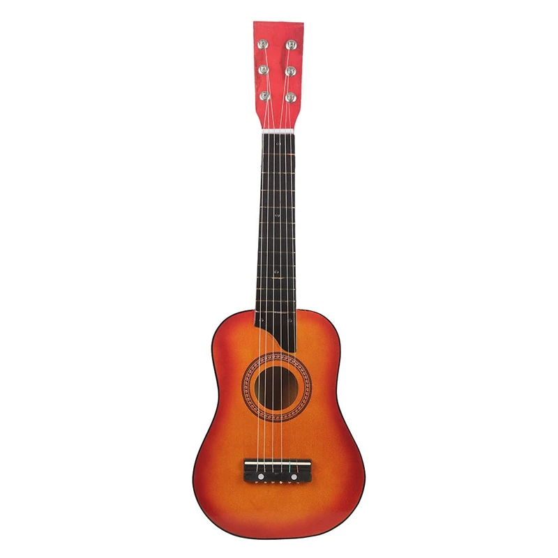 

25 Inch Mini Small Guitar Basswood 6-String Guitar with Pick Strings for Beginner Children Kids Gift