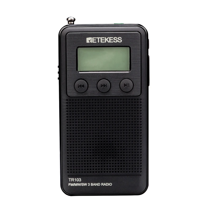 

Retekess TR103 Pocket Portable Mini Radio FM / MW / SW Digital Tuning Radio 9/10Khz MP3 Music Player