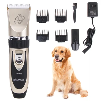 

Professional Pet Hair Trimmer Electronic Dog Cat Grooming Clippers Kit US Plug Rechargeable Pets Shaver Scissors Cutter Machine