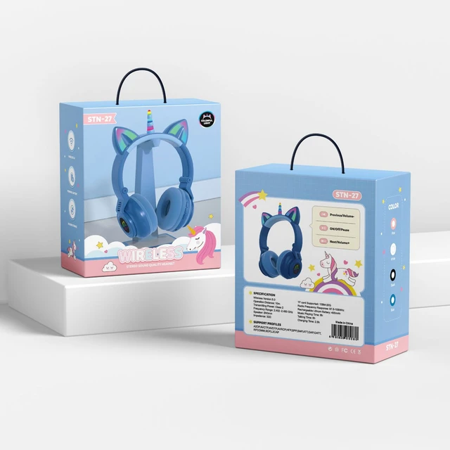 Auriculares Bluetooth Unicornio Infantiles Stn-27