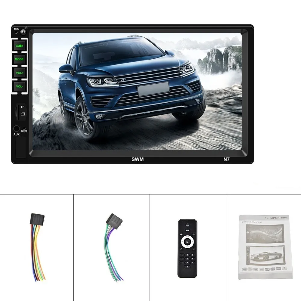 Авторадио " стерео автомобильное радио Bluetooth AUX/USB/FM 2 Din головное устройство MP5 плеер сенсорный экран - Цвет: only radio