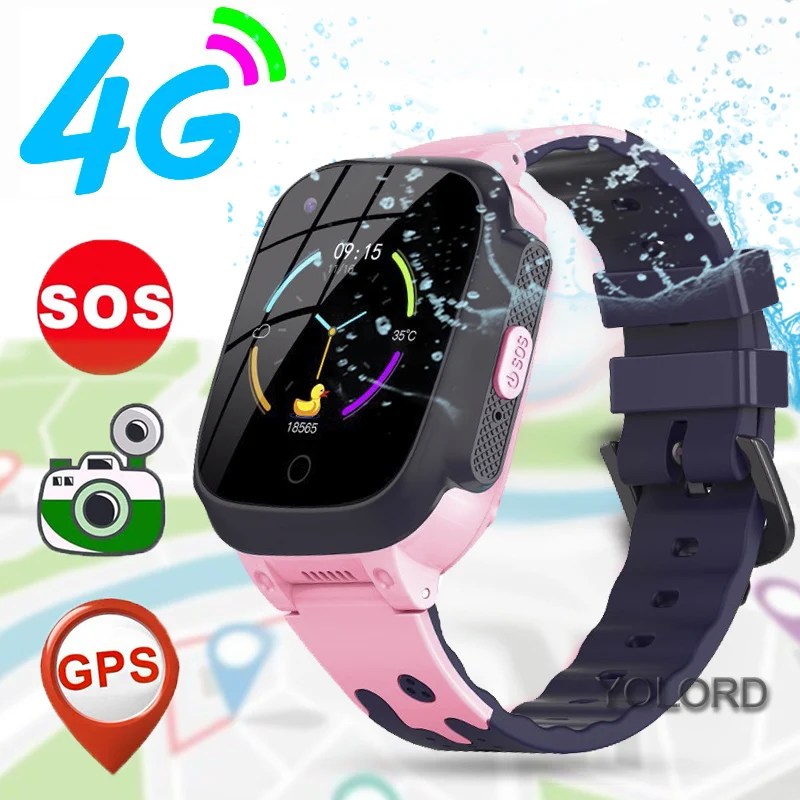

4G Beautiful Kids SOS Photo Camera Smart Watch Video Call IP67 Waterproof Wifi LBS+GPS Sport Tracker Students Child Gift