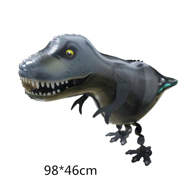 1 шт. 4D DIY Собранные воздушные шары из фольги динозавра Тираннозавр Рекс и Стегозавр трицератопы Юрского периода вечерние украшения детские игрушки - Цвет: black