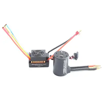

LeadingStar Rc Waterproof 3650 3900KV RC Brushless Motor 60A ESC Programmer for 1/10 RC Car Truck Motor kit