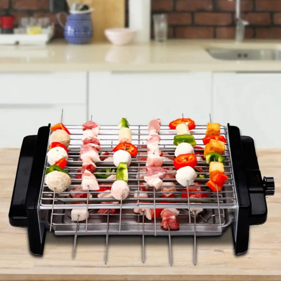 Household Electric BBQ Grill Smokeless Non-stick Barbecue Machine Double Grill Accessories Household
