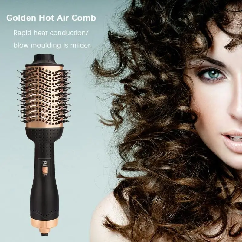 One Step Hair Dryer Brush Volumizer Blow Straightener Hair Curler Brush Roller Electric Hot Air Curling Iron comb