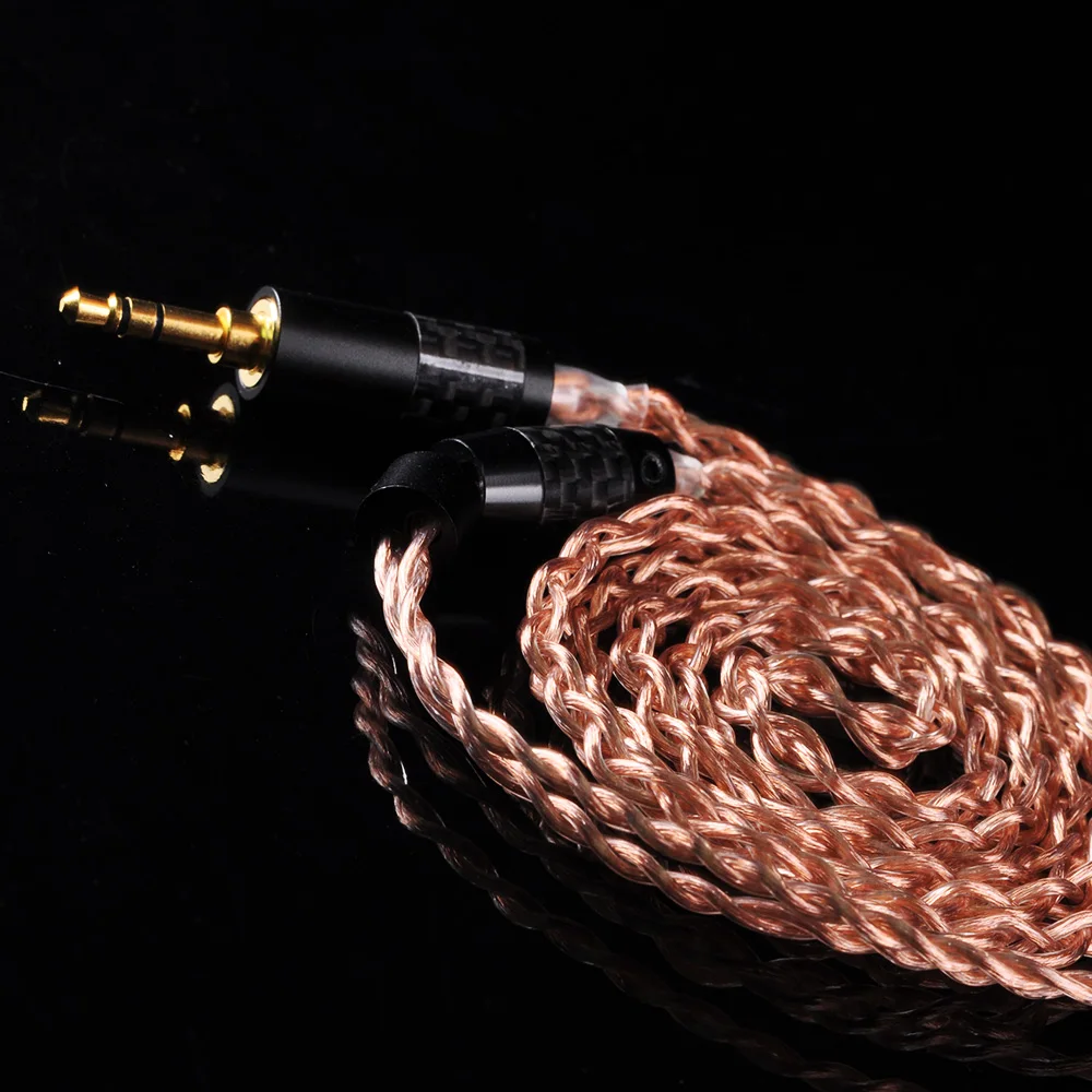OFHC 24 AWG 6N медный кабель высокой чистоты 2 5/3 5/4 4 мм сбалансированный с MMCX/2PIN/QDC для KZ