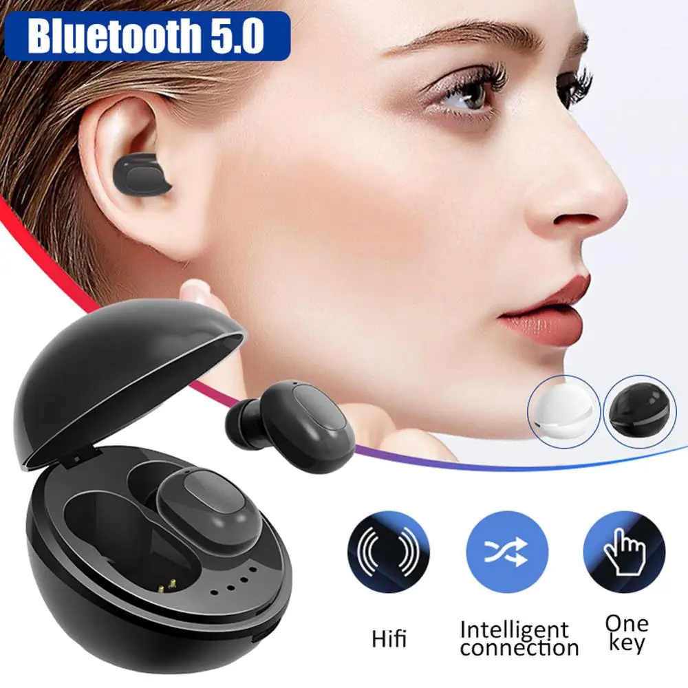 3D стерео звук Bluetooth V5.0 наушники Портативный вкладыши TWS с Беспроводной сенсорный