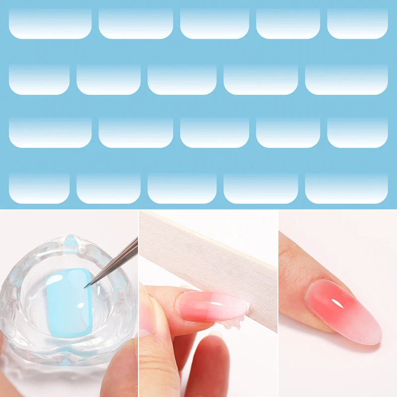 

1 PC Beautiful Protein White Gradient Water Decals Fresh Transfer Stickers Nature Nail Art Wrap DIY Nail Tips Decorations Decals