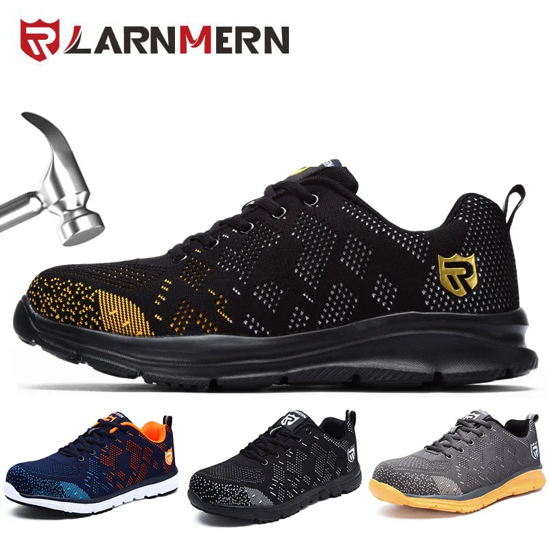 

MODYF Lightweight Breathable Men Safety Shoes Steel Toe Work Shoes For Men Anti-smashing Construction Sneaker With Reflective