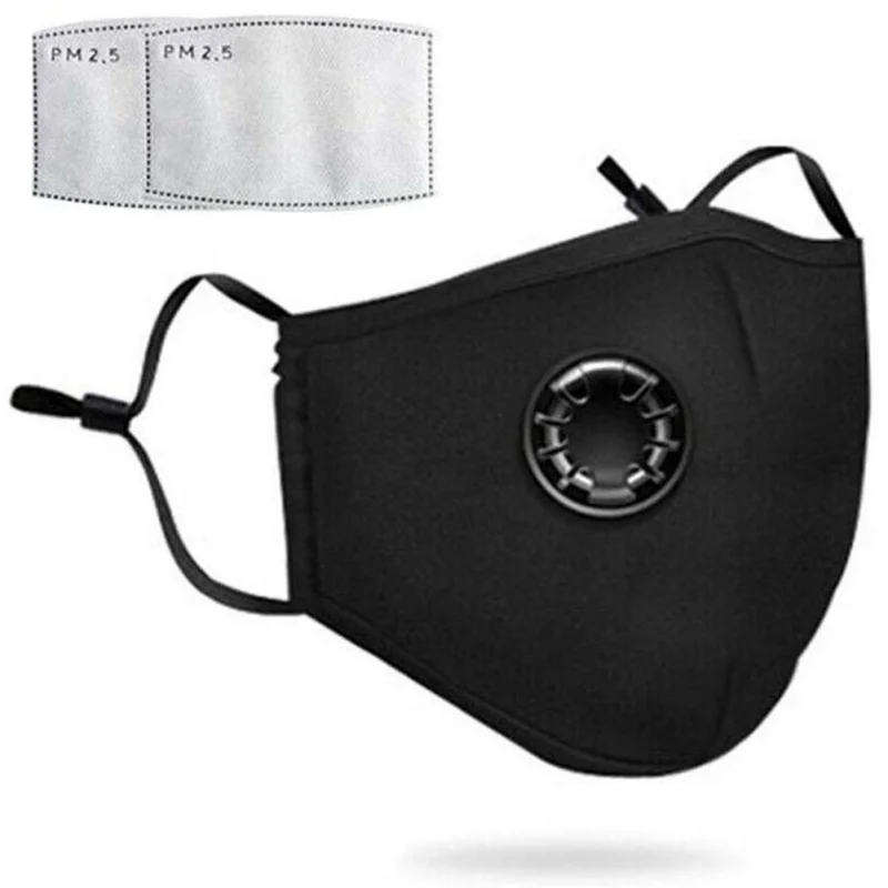 

Anti-Dust Face Mask + 2pcs Masks Filter Reusable Cotton Mouth Mask Cover Respirator PM2.5