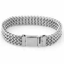 Высокое качество 316L нержавеющая сталь 13 мм серебро кубинская цепочка для бордюра мужские браслеты рок-ссылка браслет