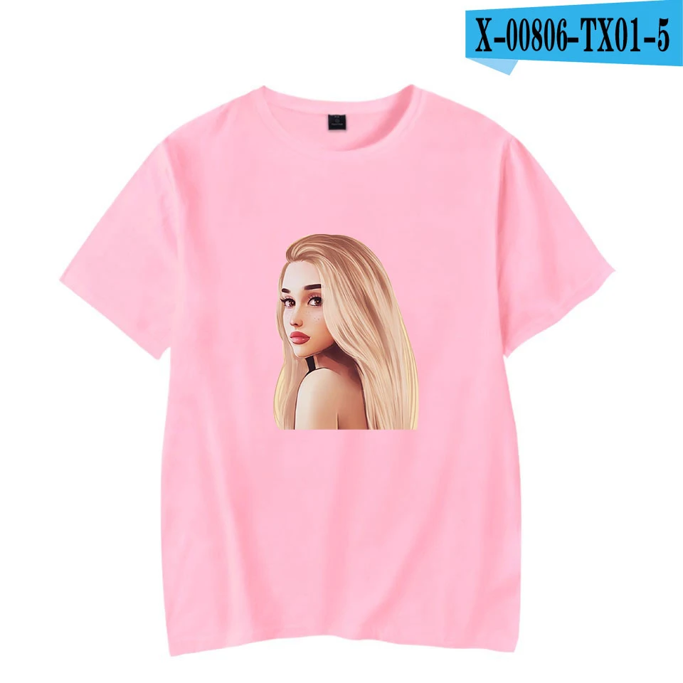 pink Креативные повседневные футболки Ариана Гранде женские Harajuku лучший продавец Ariana Grande женские футболки - Цвет: pink