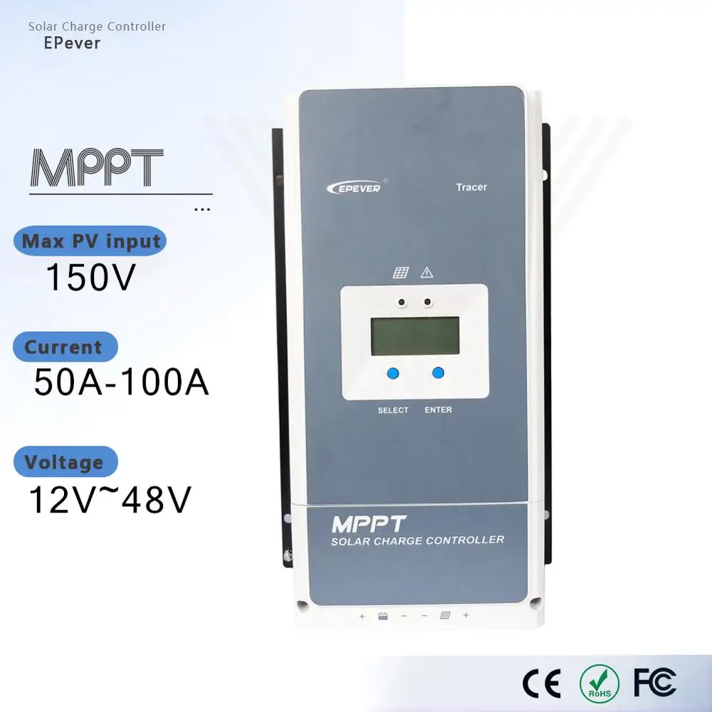 Контроллер зарядного устройства EPever Tracer5415AN 50 А 60 80 150 MPPT 12 В 24 36 48 автоматический