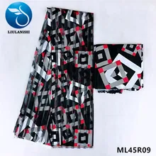 LIULANZHI органза лента африканская 4 ярдов Воск и 2 ярдов сатин воск Анкара Платье воск материал лента атласная ML45R01-21