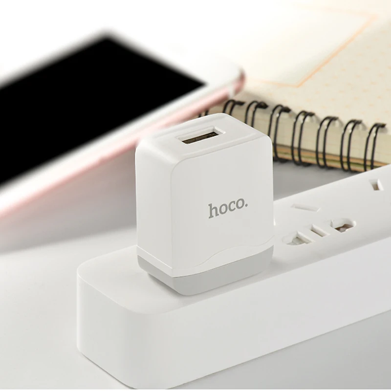 HOCO C22 20 шт./лот 5 в 2.1A USB зарядное устройство для iPhone 11 Xs Max US Plug настенное зарядное устройство адаптер для samsung Xiaomi huawei