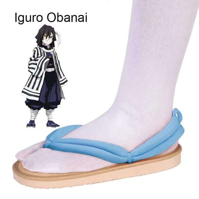 Cosplay Shoes Tanjirou Kamado Nezuko Geta Clogs Demon Slayer:Kimetsu no Yaiba Sandals Shoes Agatsuma Zenitsu Flip Flops J