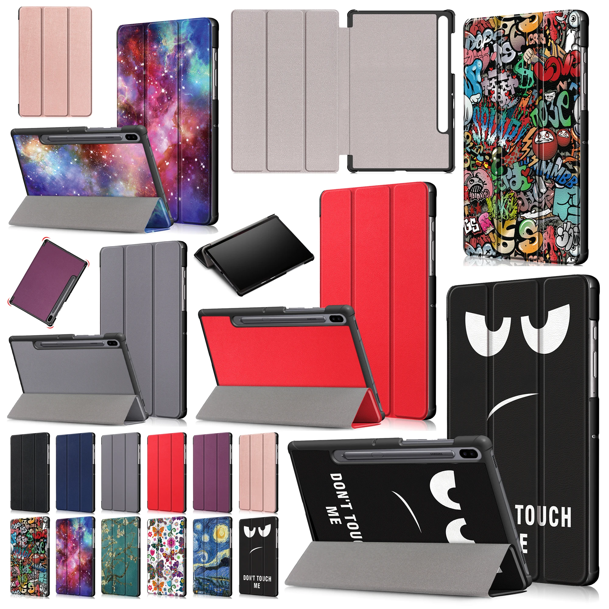 Funda Case For Samsung Galaxy Tab S6 10.5 SM-T860 SM-T865 10.5&quot Tablet Smart Flip Stand Cover for T860 T865 | Компьютеры и офис