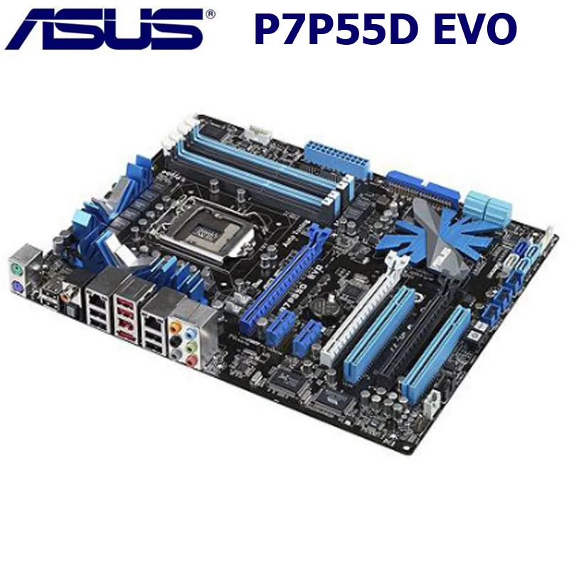 Материнская плата ASUS P7P55D EVO LGA 1156 DDR3 16 Гб процессор Core i7/Core i5 Intel P55 USB2.0 оригинальная настольная плата P7P55D EVO