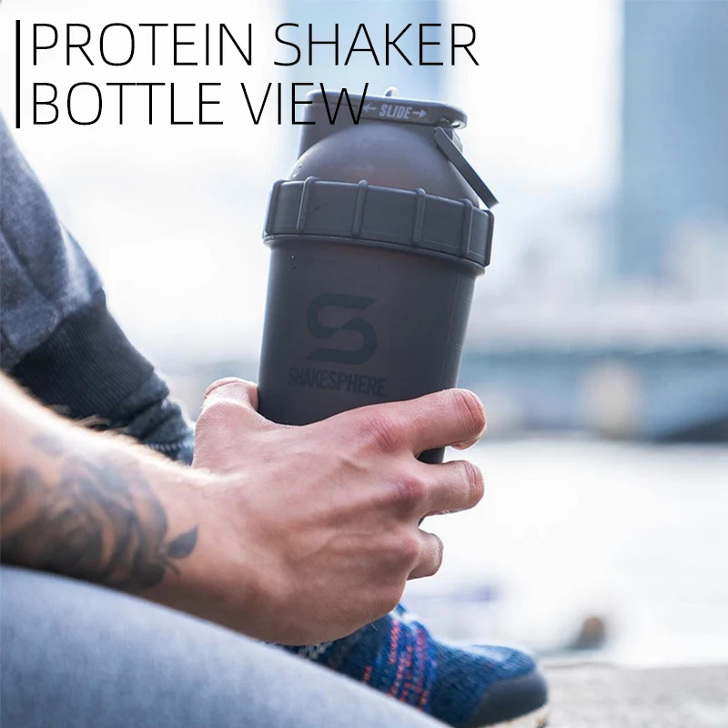 ShakeSphere Tumbler VIEW Protein Shaker Mixing Bottle with Side Window,  24oz Protein Shake Mixers Protein Blender Bottle - AliExpress