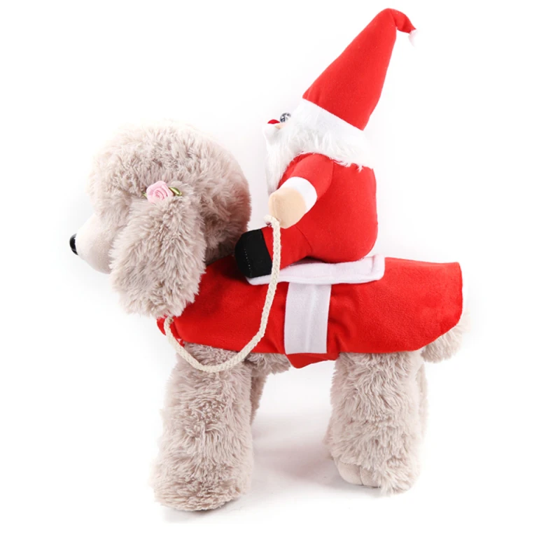 S/M/L/XL Sides Pet Рождественская одежда для собаки Санта Клаус стиль трансформированное пальто кошка собака одежда забавные Домашние животные костюм Рождество