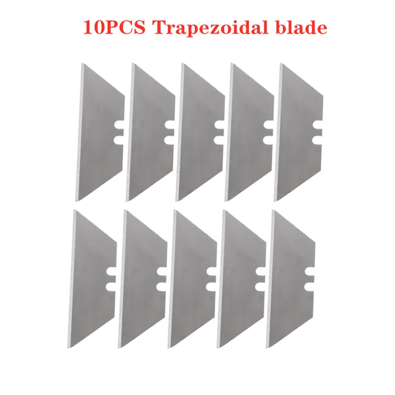 Cuchillas de corte Trapezoidal, máquina de corte de alfombra artística, herramientas reemplazables, hoja especial en forma de T, 10 Uds.