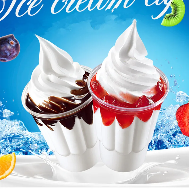 

50pcs Disposable Plastic Cup Pudding Milkshake Packaging Cups 250ml Ice Cream Cup with Cover Takeaway Packages