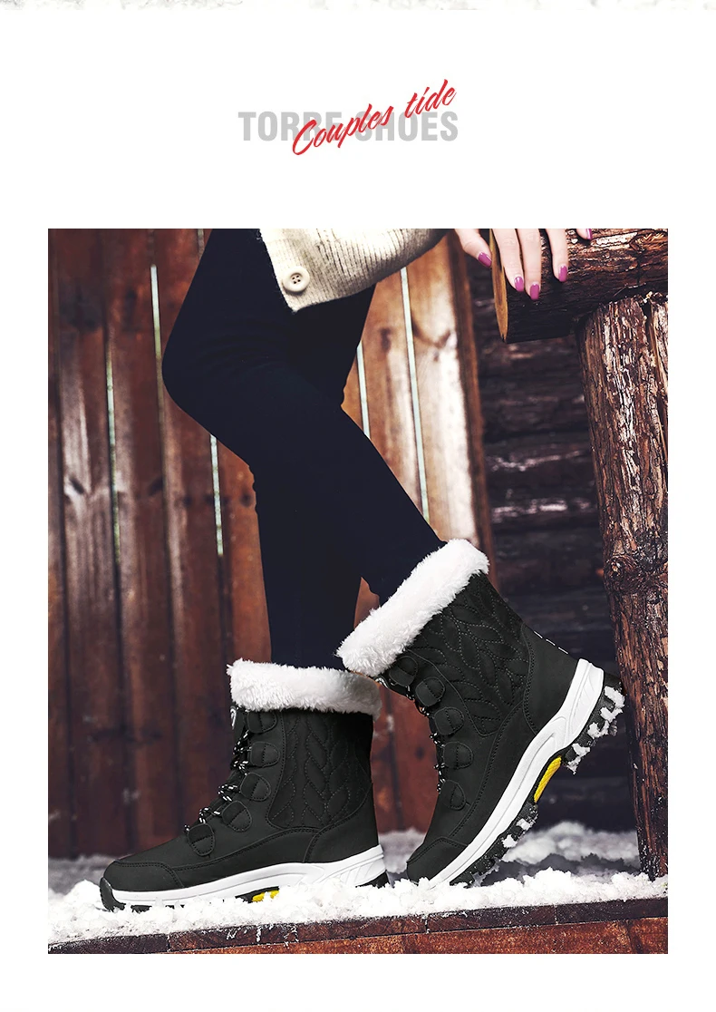 ERNESTNM/женские зимние ботинки из искусственной кожи; Botas Mujer; плюшевая обувь черного цвета; женские военные ботинки на плоской подошве; качественные резиновые ботинки