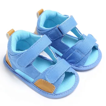 

TELOTUNY sandals Baby Boys Solid Canvas Hook&Loop sandals Soft Sole Non-slip flor Toddler Shoes baby girl summer sandals 2020apr