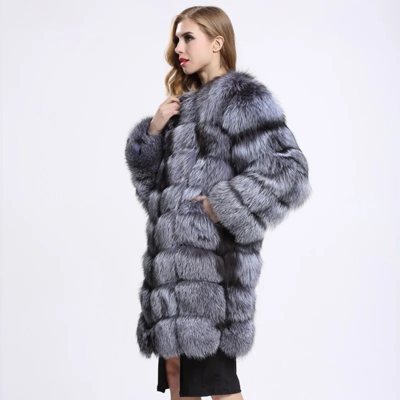 Savabien Luxury Long Faux Fox Fur Coat Patchwork Long Sleeve Furry Soft Women Plus Size Faux Fur Jacket Streetwear Female Coats