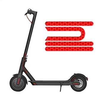 

Front and Rear Wheel Reflective Stickers Cover Shell Warning Stickers for Xiaomi M365 Electric Scooter Skateboard Accessories
