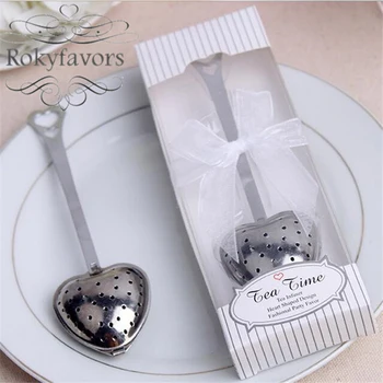

12PCS "Tea Time" Heart Tea Infuser in Elegant White Gift Box Nice Souvenirs Ceremony Gifts Supplies