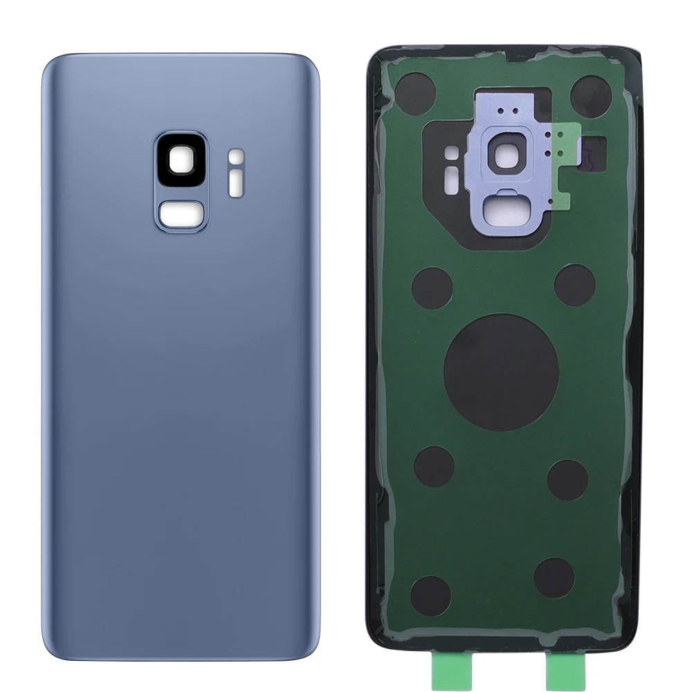 10 шт. для samsung Galaxy S9 G960 S9 Plus S9+ G965 задняя крышка батарейного отсека стеклянная крышка корпуса+ Оправа объектива камеры+ наклейка
