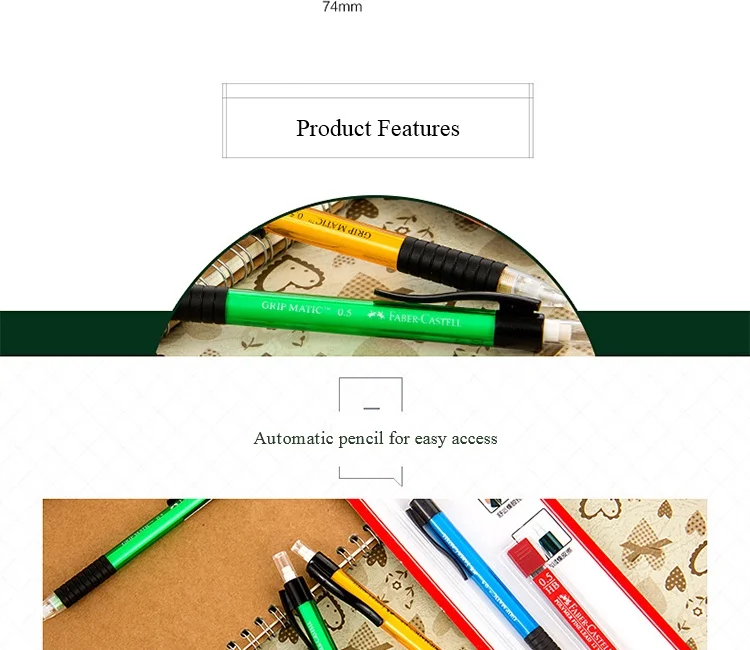 Faber Castell 1338 пластиковый механический карандаш Канцелярский набор 0,5 мм автоматические карандаши с грифель для карандаша для детей Подарки Поставки