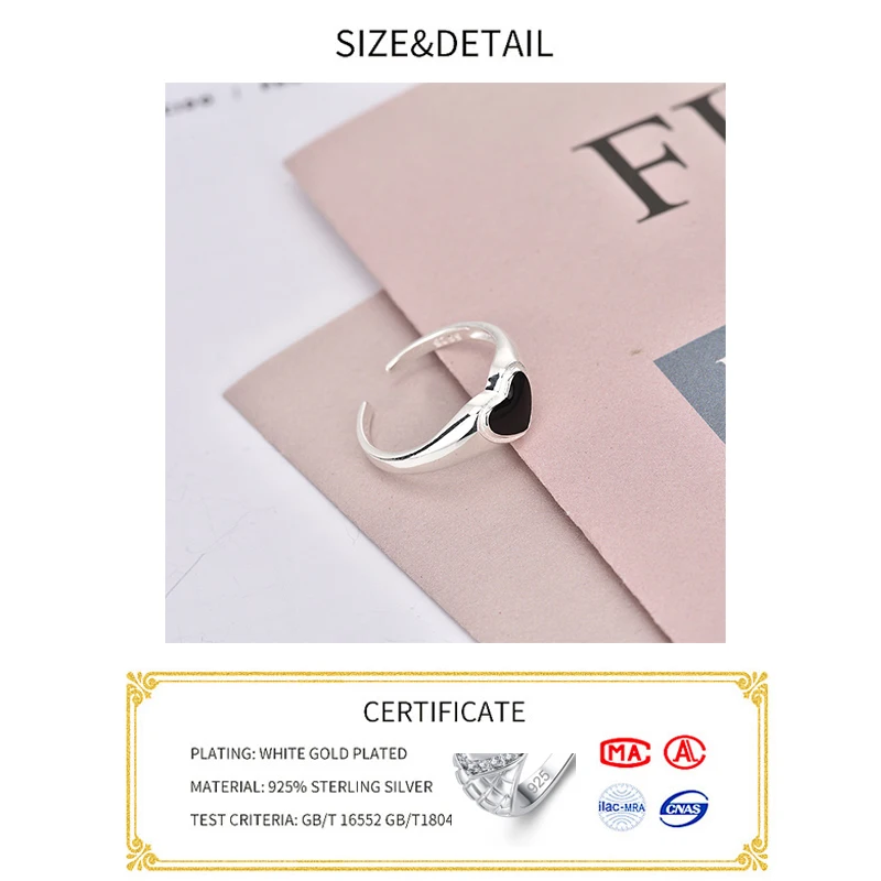 Vintage Silver Color Metal Punk Cry Face Heart Black Open Round Rings Design Finger Rings for Women men Party Jewelry Gifts silver ring,silver rings