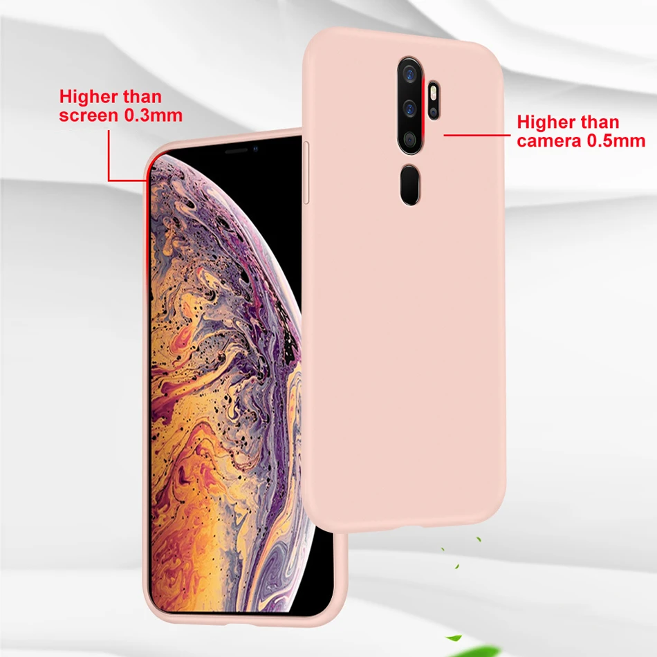 Чехол A9 для OPPO A5 2020 роскошный оригинальный чехол из жидкого силикона резиновый