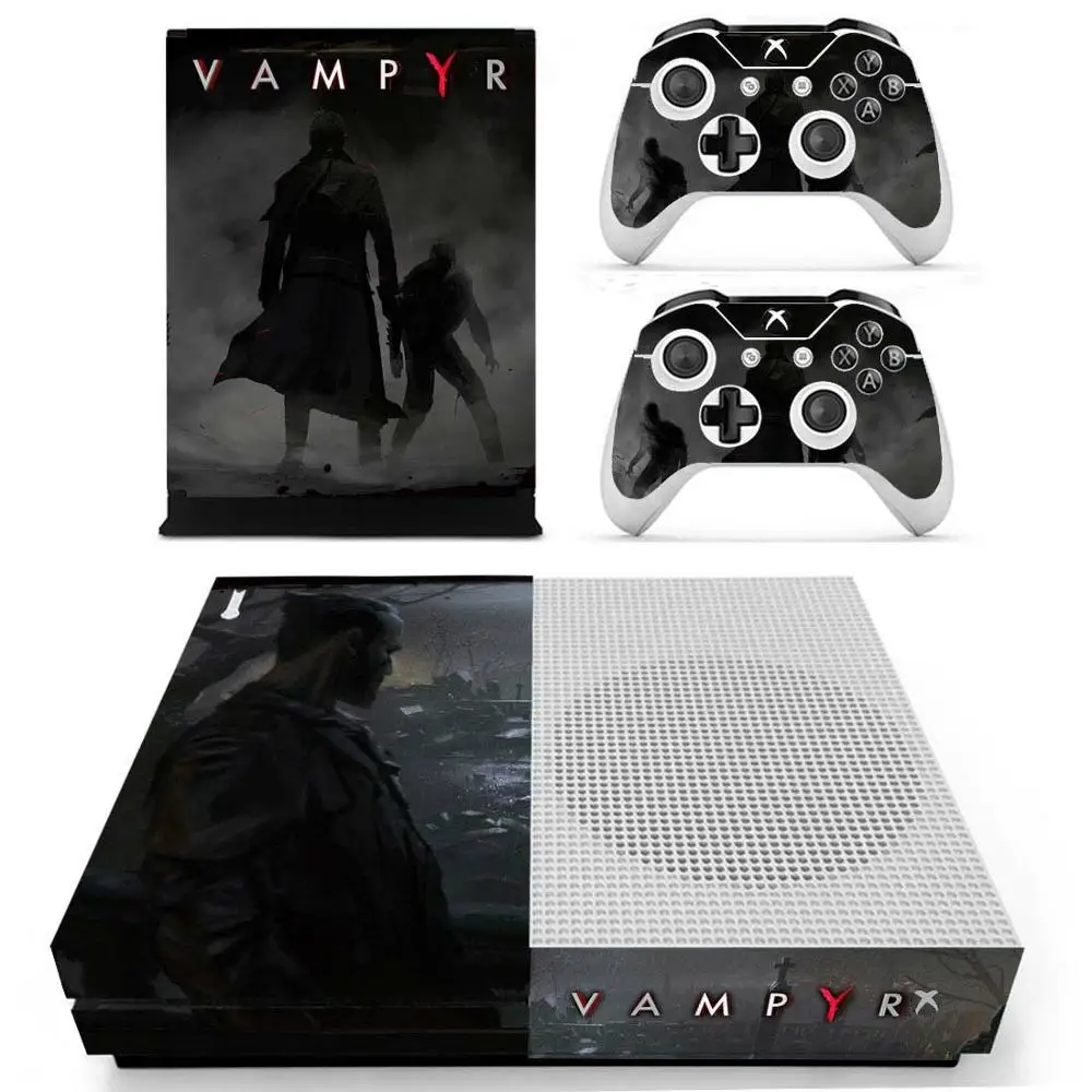 YS-xboxoneS-1305 Vampyr стикер s для Xbox One S виниловые наклейки на кожу наклейки Pegatinas Adesivo для Xbox one тонкая консоль и два контроллера шкуры - Цвет: YS-xboxoneS-1305