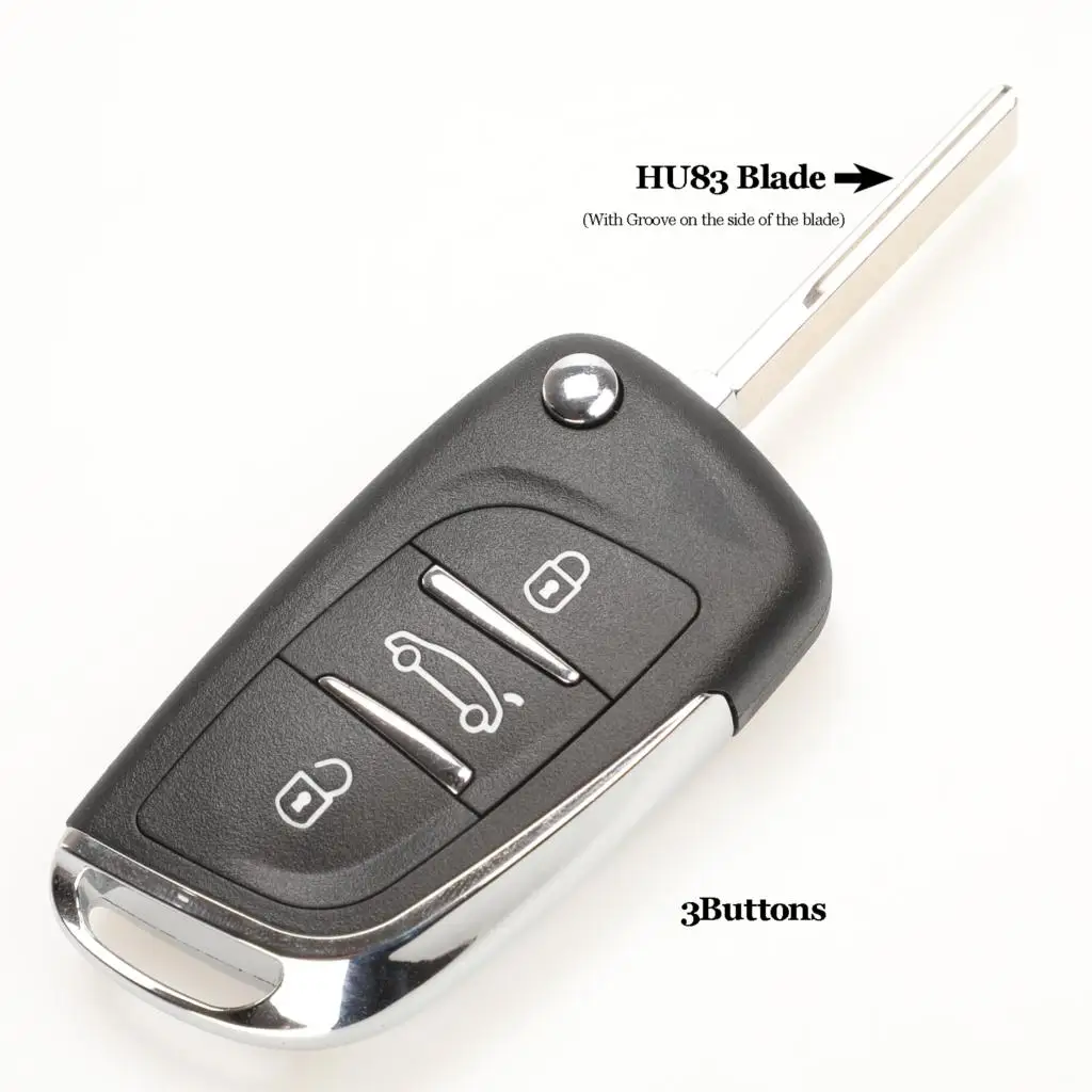 HCA 3 Button CE0523 Jingyuqin CE0523 модифицированный откидной Складной Корпус ключа для Peugeot 306 407 807 Partner Remote VA2/HU83 Blade entrip Fob чехол 2/3 кнопка - Цвет: HCA 3 Button CE0523