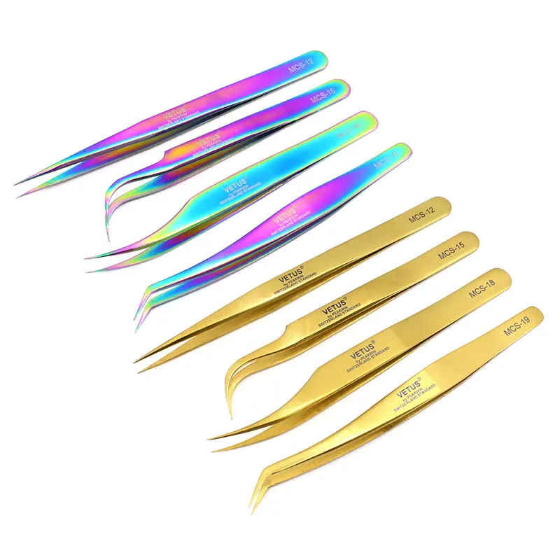 Vetus High Precision Eyelash Tweezers Excellent Closure 3D Volume