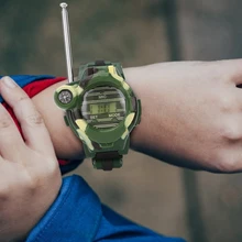 2 шт., 7 в 1, Детские портативные рации, часы в камуфляжном стиле, детские игрушки, детские часы, наружная игра, домофон, обратно в школу, подарок